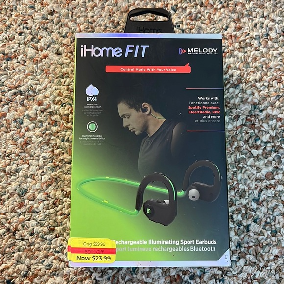 iHome FIT Bluetooth headphones - Picture 1 of 6